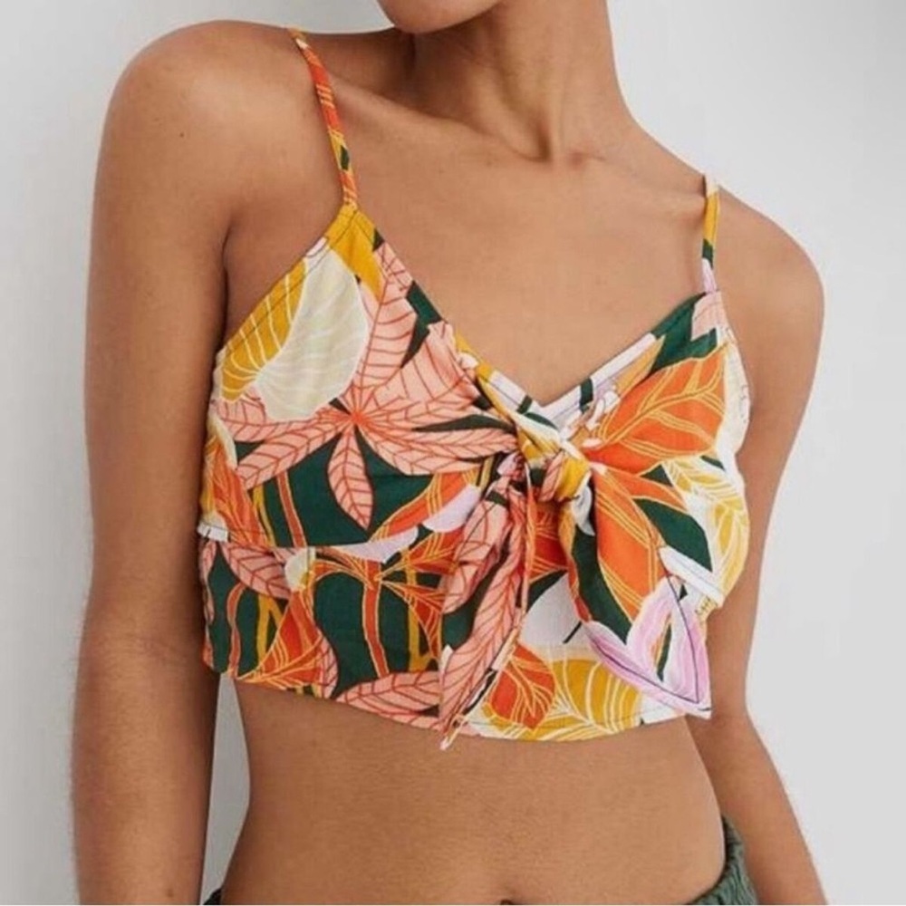 NWT Aerie Tropical Crop Top - XL